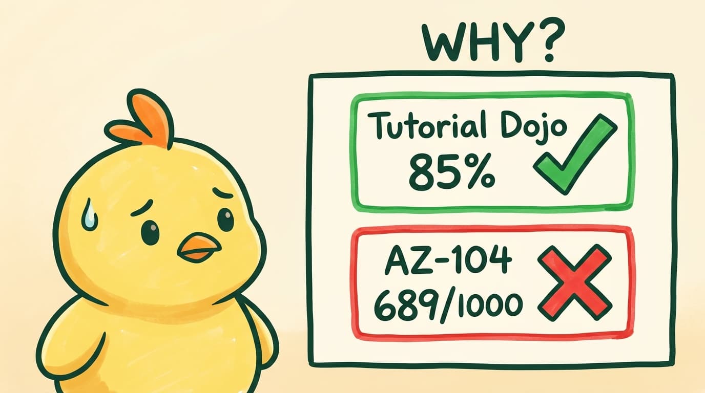 Why 80% on Tutorial Dojo Doesn't Mean You'll Pass AZ-104