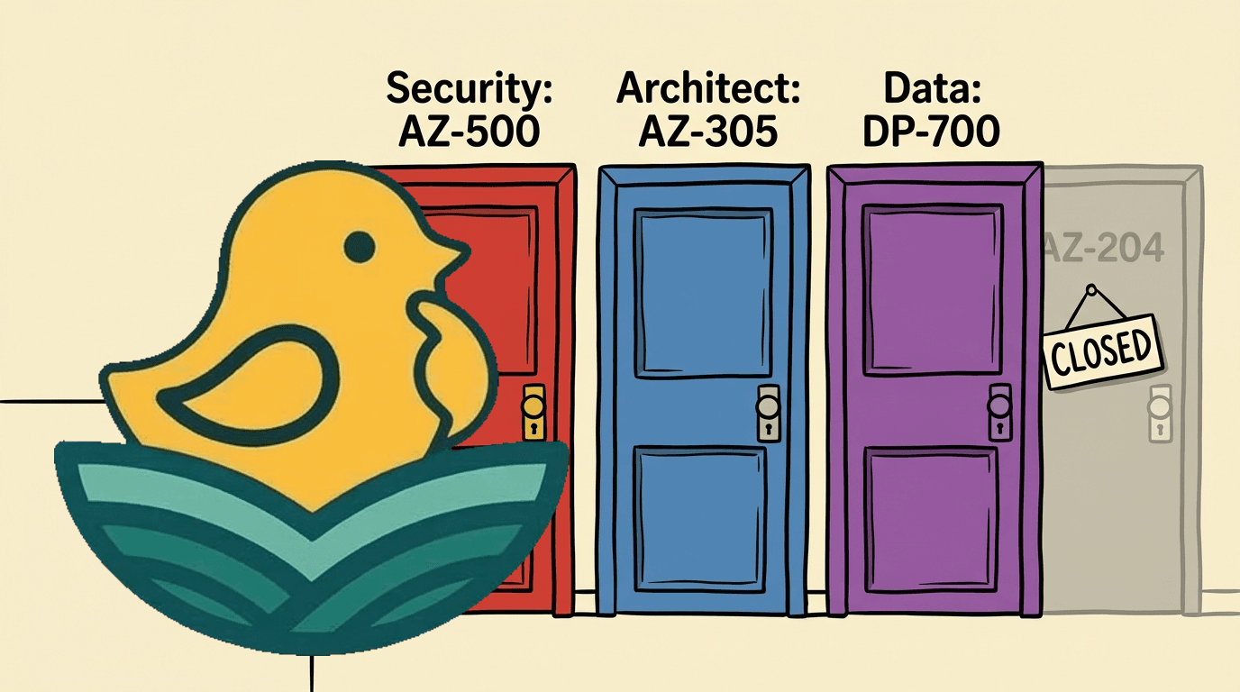 What cert next after AZ-104? Three scenarios (and why 'just do AZ-305' is bad default advice).